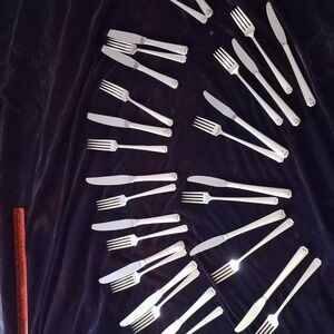 Prestige Silver Plate Vintage Prestine Forks and Knife  Set Lot 2